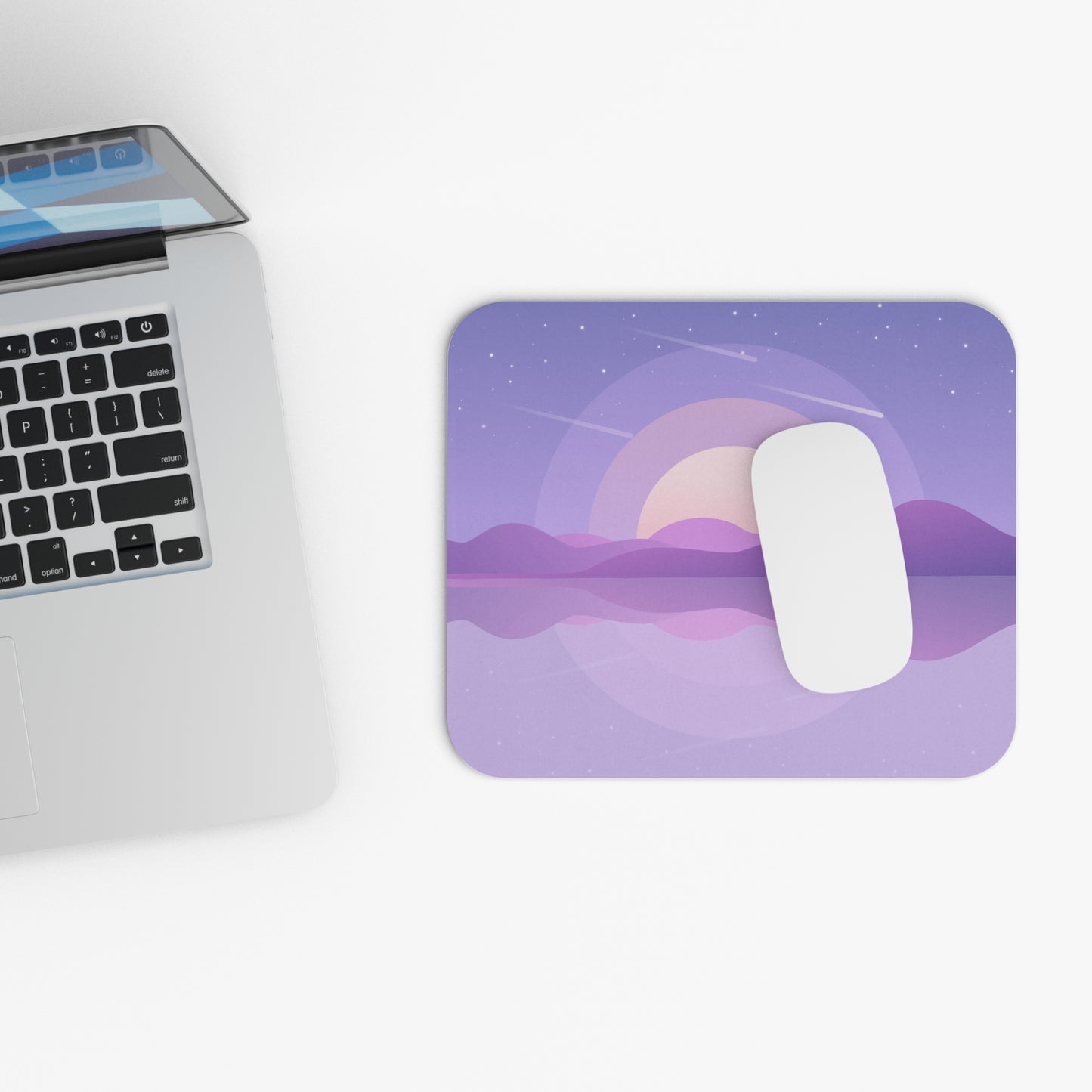 futuristic sunset mousepad